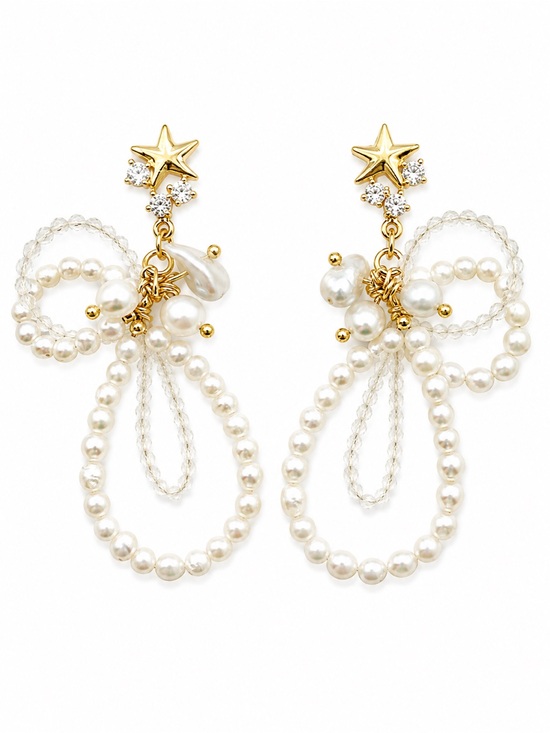 Venus and Vulcan Jewelry - Starlight Bow Earrings (#E120)